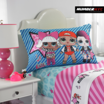 L.O.L 3 Piece Microfiber Twin Bedding Sheet Set &amp; Pillowcase Kids Girls LOL - £31.00 GBP