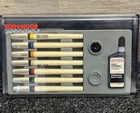 KOH-I-NOOR Rapidograph Slim Pack 7-Pen Set w/ Ink ~ Vintage! - £19.25 GBP