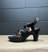 Born Brown Leather Open Toe Heel Sandals Women’s Sz 10 - £24.09 GBP