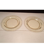 2 Sahara Yellow 7 1/2&quot; Side Plates ~~ Fostoria / Heisey ???? - $14.99