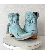 Lane COSSETTE Womens Cowboy Bootied 8 Blue Cowgirl Western Ankle Boots S... - $342.29 CAD