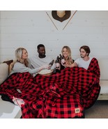 Big Blanket Co Original Stretch Red Plaid | Extra Large Blanket | 100 Sq... - $232.99