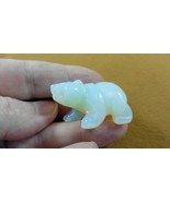 (Y-BEA-WA-600) little White Opalite BEAR carving FIGURINE gemstone I lov... - $19.99