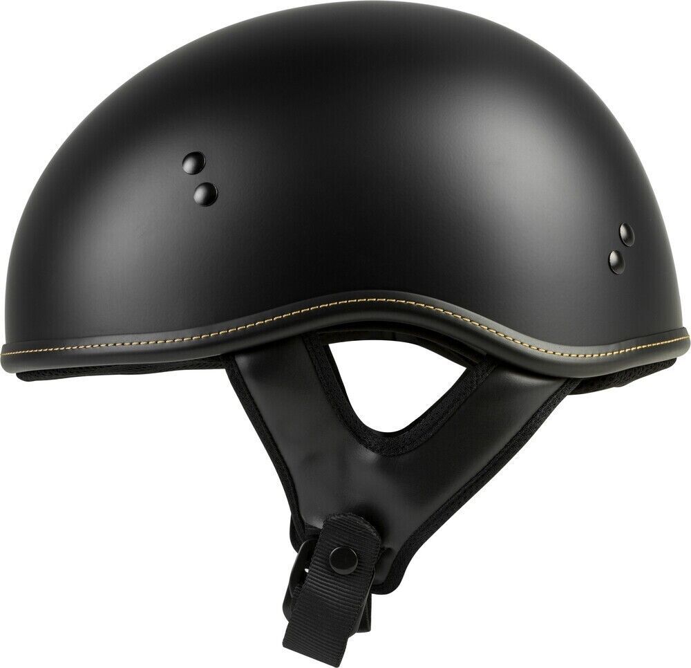 HIGHWAY 21 - .357 Solid Half Helmet, Matte Black, Medium - $69.95