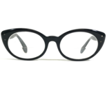 Vintage Bausch &amp; Lomb Petite Eyeglasses Frames Shiny Black Cat Eye 45-20... - £36.59 GBP