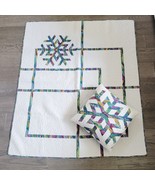 Rare Twin Size Vintage Quilted W/ Pillow Star Multicolor  - $175.09 CAD