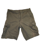 Union Bay Men&#39;s (2-Lot) Shorts Size 34 Cargo Khaki Green Hiking Outdoors... - $27.37