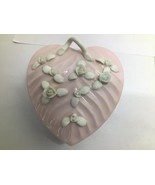 Vintage Ardalt Lenwile 1950s Pink Hobnail Trinket Box With applied flowers  - $20.36 CAD