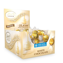LINDOR White Chocolate Candy Truffles, White Chocolate Candy with Smooth - £28.27 GBP