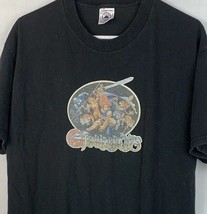 Vintage Thundercats T Shirt Cartoon Promo Tee Men’s Large Black 90s - £31.31 GBP