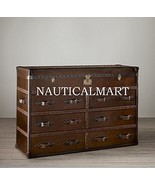 NauticalMart Mayfair Steamer Trunk 6-Drawer Double Chest - Vintage - $58,904.31 MXN