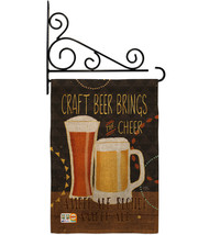 Craft Beer Brings Cheer Burlap - Impressions Decorative Metal Fansy Wall Bracket - £27.14 GBP