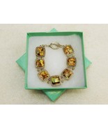 Monet Silver Tone Stretch Bracelet, Seven Slider Charms, Toggle Closure,... - $20.07 CAD