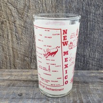 Vintage Souvenir New Mexico State Frosted Glass Tumbler Land Of Enchantment - £13.12 GBP