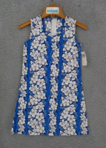 PACIFIC LEGEND SLEEVELESS GIRLS TANK DRESS SIZE 10 BLUE WHITE FLORAL COT... - $17.99