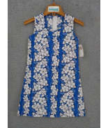 PACIFIC LEGEND SLEEVELESS GIRLS TANK DRESS SIZE 10 BLUE WHITE FLORAL COT... - £14.38 GBP