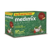 Medimix Ayurvedic Classic 18 Herbs Soap, 125 g (4 + 1 Offer Pack) - £20.86 GBP