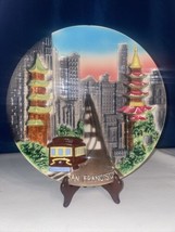 Vintage Wall Plate 10” San Francisco Trolley China Town City Souvenir Japan - £17.19 GBP
