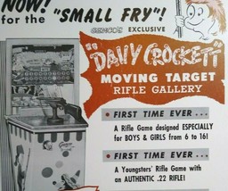 Davy Crockett Arcade Flyer Vintage 1956 Original NOS Game Art Genco 8.5&quot; x 11&quot; - $21.38