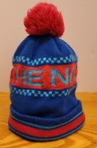 THE NORTH FACE Spell Out Beanie Winter Hat With Pom Pom Unisex Blues and... - £23.32 GBP