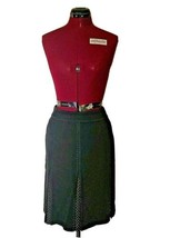 Ann Taylor Skirt Black White Zipper Closure Box Pleat Size 0 Polka Dot L... - $18.82