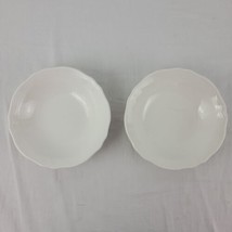 Federalist Ironstone Bowl Lot 2 6.5&quot; Salad Soup Cereal Dessert 4238 Whit... - £10.37 GBP