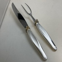 Contour by Towle Sterling Silver Handled Large Roast Fork &amp; Carving Knif... - $2,308.14 MXN