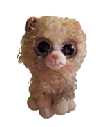 Ty Beanie Boos Scrappy the Curly Cat Big Pink Glitter Eyes 6&quot; NO TAG - $254.94 MXN