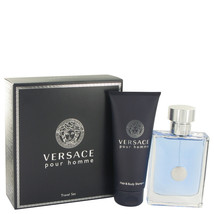 Versace Pour Homme Signature Cologne 3.4 Oz Eau De Toilette Spray 2 Pcs Gift Set image 3