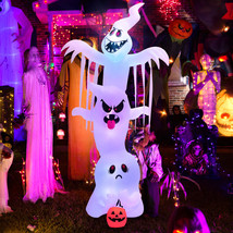 10 FT Halloween Inflatable Scary Ghost Giant Decoration w/ Varied RGB Lights - £76.39 GBP