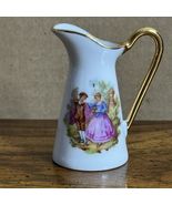 F.M Limoges Vintage Collectible Miniature Pitcher France Courting Signed - $330.62 MXN