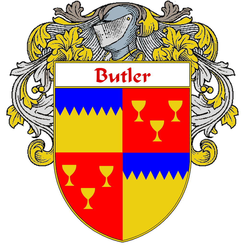 Butler Family Crest / Coat of Arms JPG and PDF - Instant Download - $2.90