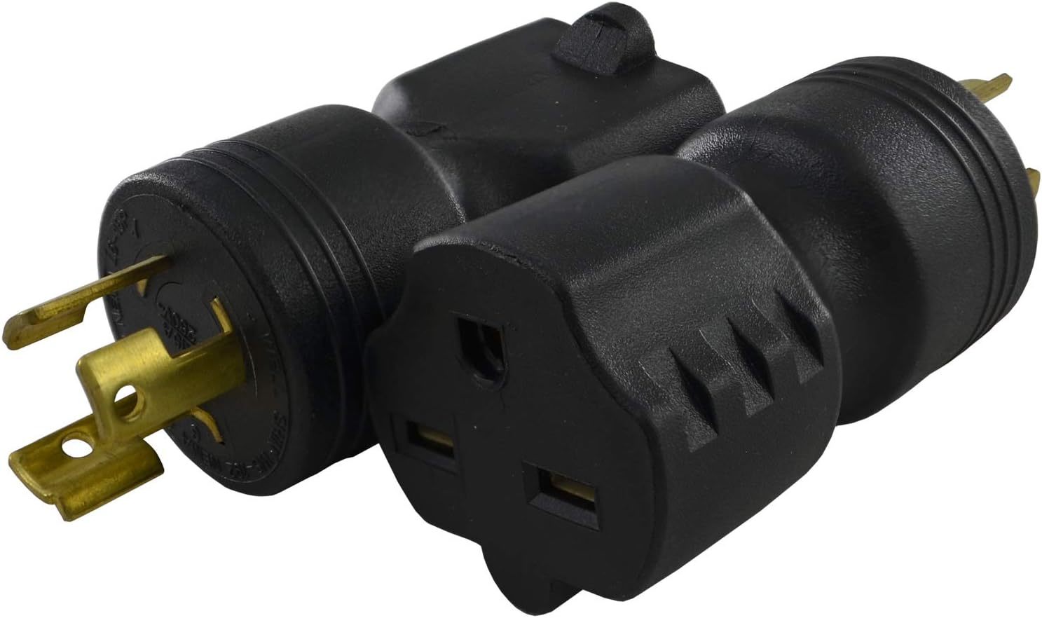 Conntek 30121 Nema L6-15P To Nema 6-15R Uno Locking Plug Adapter, 250-Volt - $31.94