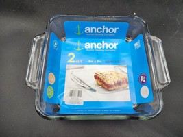 Anchor Hocking Handled 2 Qt 8&quot; x 8&quot; Casserole Dish - BRAND NEW With Label - £16.97 GBP
