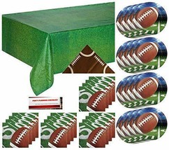 Football Game Day Party Supplies Pack Bundle for 16 Plus Football Clapper Toy - £8.31 GBP