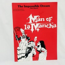Impossible Dream Man Of La Mancha Vocal Sheet Music Piano Guitar 1965 Joe Darion - £14.23 GBP