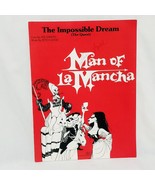 Impossible Dream Man Of La Mancha Vocal Sheet Music Piano Guitar 1965 Jo... - $17.81