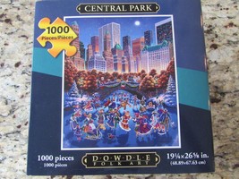 Dowdle Puzzles Folk  Central Park Jigsaw Puzzle 1000 Pcs 19-1/4&quot; x 26-5/... - $7.87