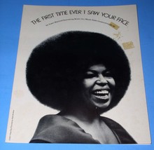 Roberta Flack Sheet Music Vintage 1972 The First Time Ever I Saw Your Face - $24.99