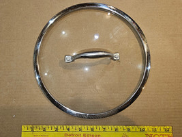 25AA46 UNBRANDED GLASS SAUCEPAN LID, FOR 9-1/2&quot; ID PAN, GOOD CONDITION - $8.56