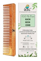 Neem Wooden Comb Wide Teeth for Tangle Free Curls Hairfall &amp; Dandruff Co... - $10.10