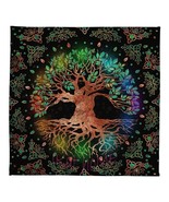 Tree of Life Cloth 19&quot; Square Multi Color for Readings &amp; Crystal Grid Or... - £11.15 GBP