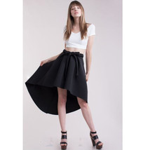 Womens Summer Short Sleeve Crop Top Ribbon Belted Asymmetrical Skirt 2 P... - $41.13 CAD