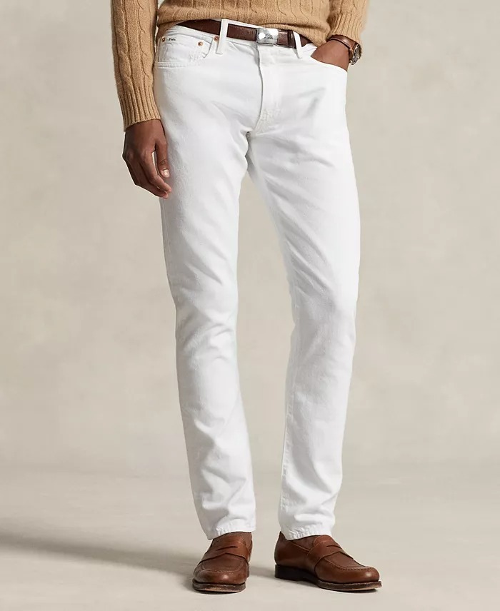 Polo Ralph Lauren Jeans Men's 40x32 Deckwash White Varick Slim Str Garment-Dyed Item image 4