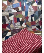 Antique Vintage Primitive Hand Stitched Homestead Sunset Scrap Quilt 5.5... - $1,629.95 CAD