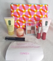 Clinique 7 Pc Skincare Set  Love Pop Lip Colour Cleanser Shadows Mascara Lotion - $21.77
