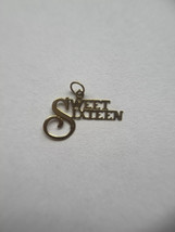 Pendant only - SWEET 16 charm solid 14k Gold 14kt women girl w/necklace bale - £92.51 GBP