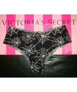 VICTORIA&#39;S SECRET PINK NO SHOW CHEEKSTER PANTY BLACK HALLOWEEN SPIDER WE... - $244.82 MXN