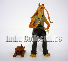 Star Wars Jar Jar Binks Power of Jedi Action Figure Tatooine Complete C9... - £7.11 GBP