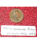 1977 D Memorial Penny Filled &#39;D&#39; &amp; Faint Lettering Errors; Rare Old Coin... - $18.95